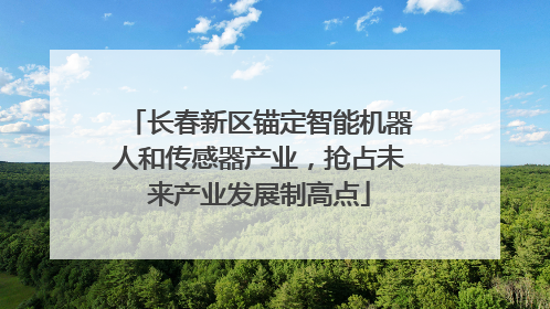 长春新区锚定智能机器人和传感器产业，抢占未来产业发展制高点