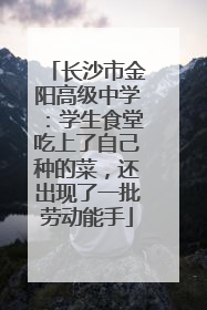 长沙市金阳高级中学：学生食堂吃上了自己种的菜，还出现了一批劳动能手