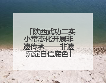 陕西武功二实小常态化开展非遗传承——非遗沉淀自信底色