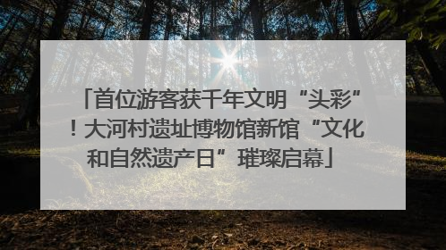 首位游客获千年文明“头彩”！大河村遗址博物馆新馆“文化和自然遗产日”璀璨启幕