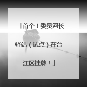 首个！委员河长驿站（试点）在台江区挂牌！