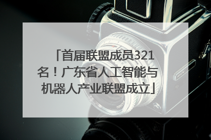 首届联盟成员321名！广东省人工智能与机器人产业联盟成立