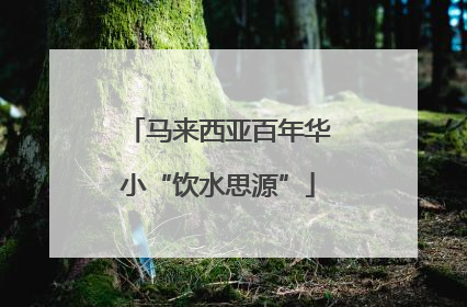 马来西亚百年华小“饮水思源”