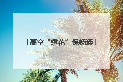 高空“绣花”保畅通