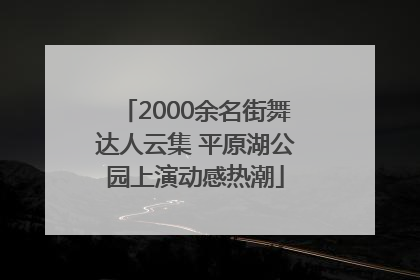 2000余名街舞达人云集 平原湖公园上演动感热潮