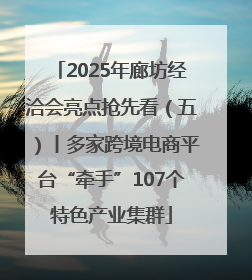 2025年廊坊经洽会亮点抢先看（五）丨多家跨境电商平台“牵手”107个特色产业集群