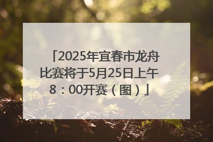 2025年宜春市龙舟比赛将于5月25日上午8：00开赛（图）