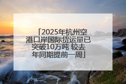 2025年杭州空港口岸国际货运量已突破10万吨 较去年同期提前一周