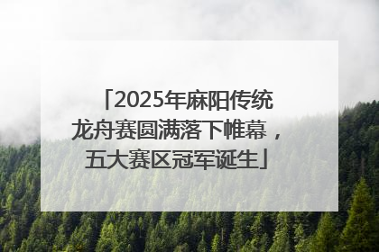 2025年麻阳传统龙舟赛圆满落下帷幕，五大赛区冠军诞生