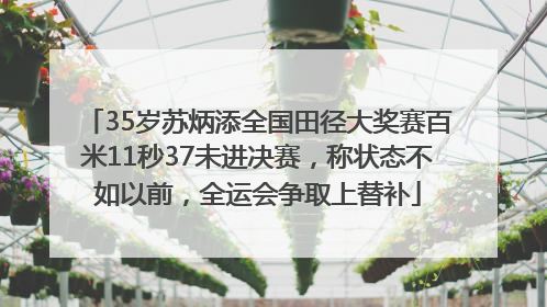 35岁苏炳添全国田径大奖赛百米11秒37未进决赛，称状态不如以前，全运会争取上替补