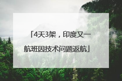 4天3架，印度又一航班因技术问题返航