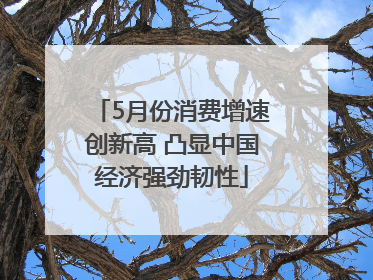5月份消费增速创新高 凸显中国经济强劲韧性