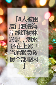 8人被困厦门浪漫海岸线红树林淤泥，潮水还在上涨！当地紧急救援全部脱困