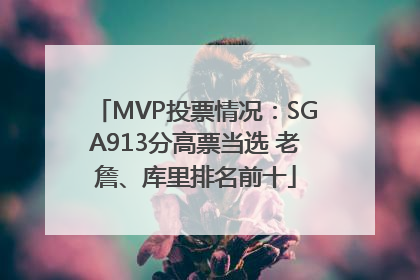 MVP投票情况：SGA913分高票当选 老詹、库里排名前十